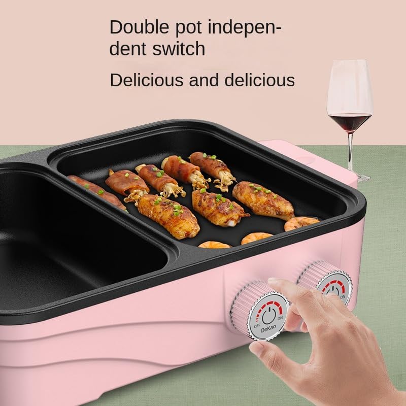 🔥🍳 Adjustable Multi-Functional Electric Grill – Smokeless Indoor Cooking Fun! 🍳🔥