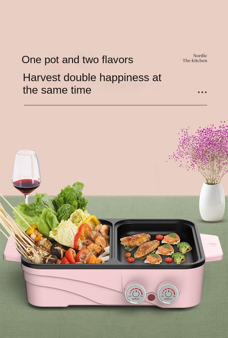 🔥🍳 Adjustable Multi-Functional Electric Grill – Smokeless Indoor Cooking Fun! 🍳🔥