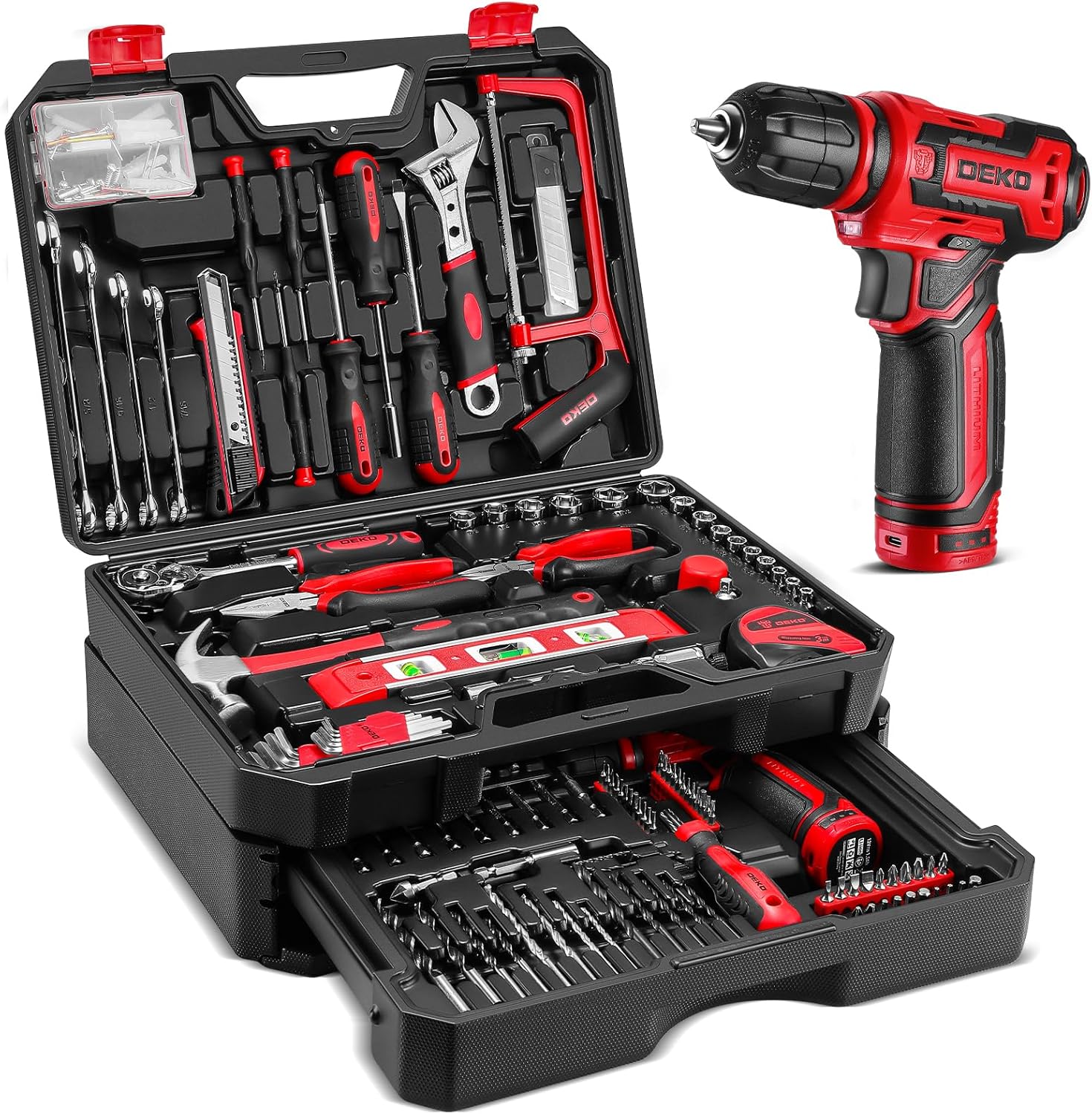 🛠️🔋 Ultimate Cordless Mechanic Tool Set – Organizer Toolbox Included! 🔧✨