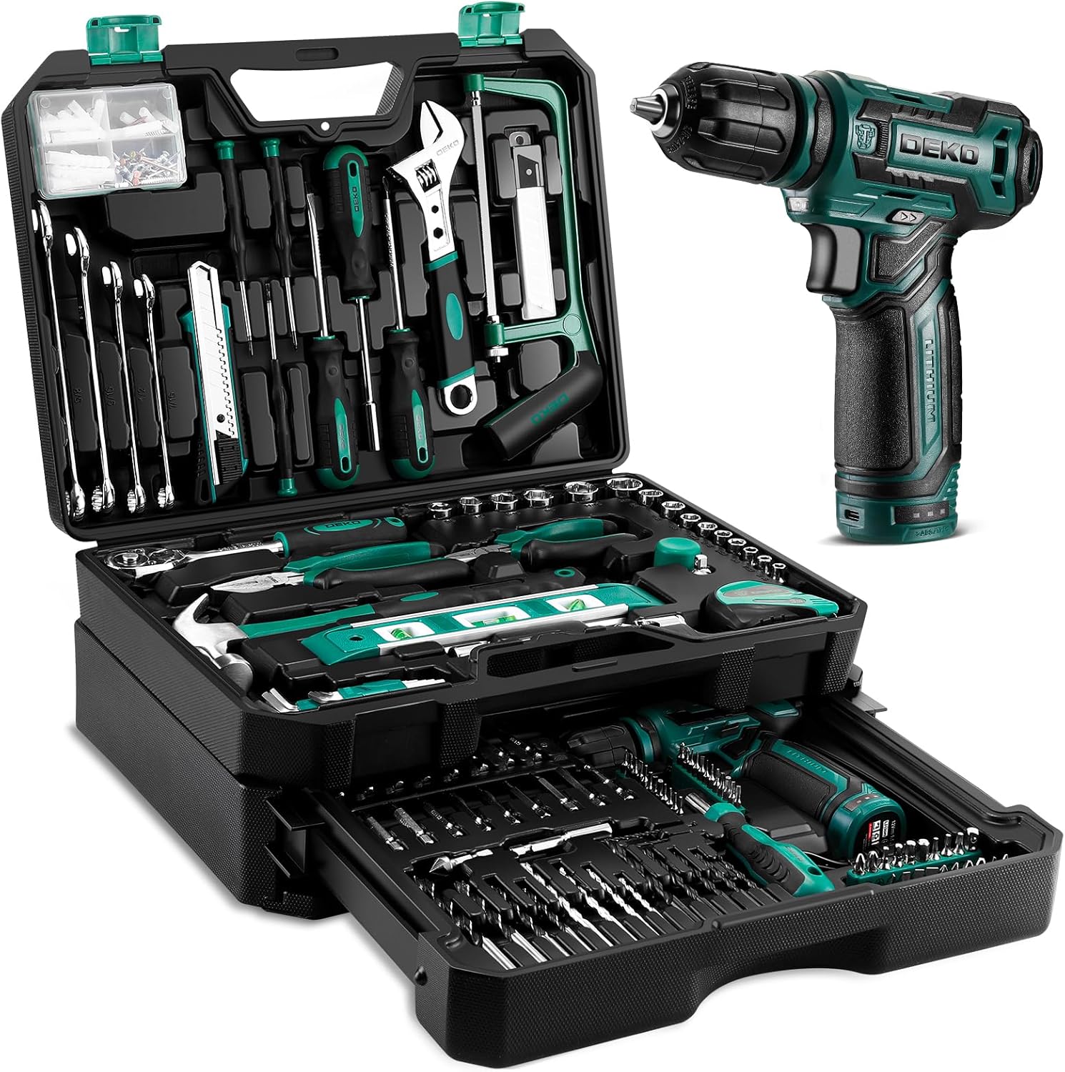 🛠️🔋 Ultimate Cordless Mechanic Tool Set – Organizer Toolbox Included! 🔧✨