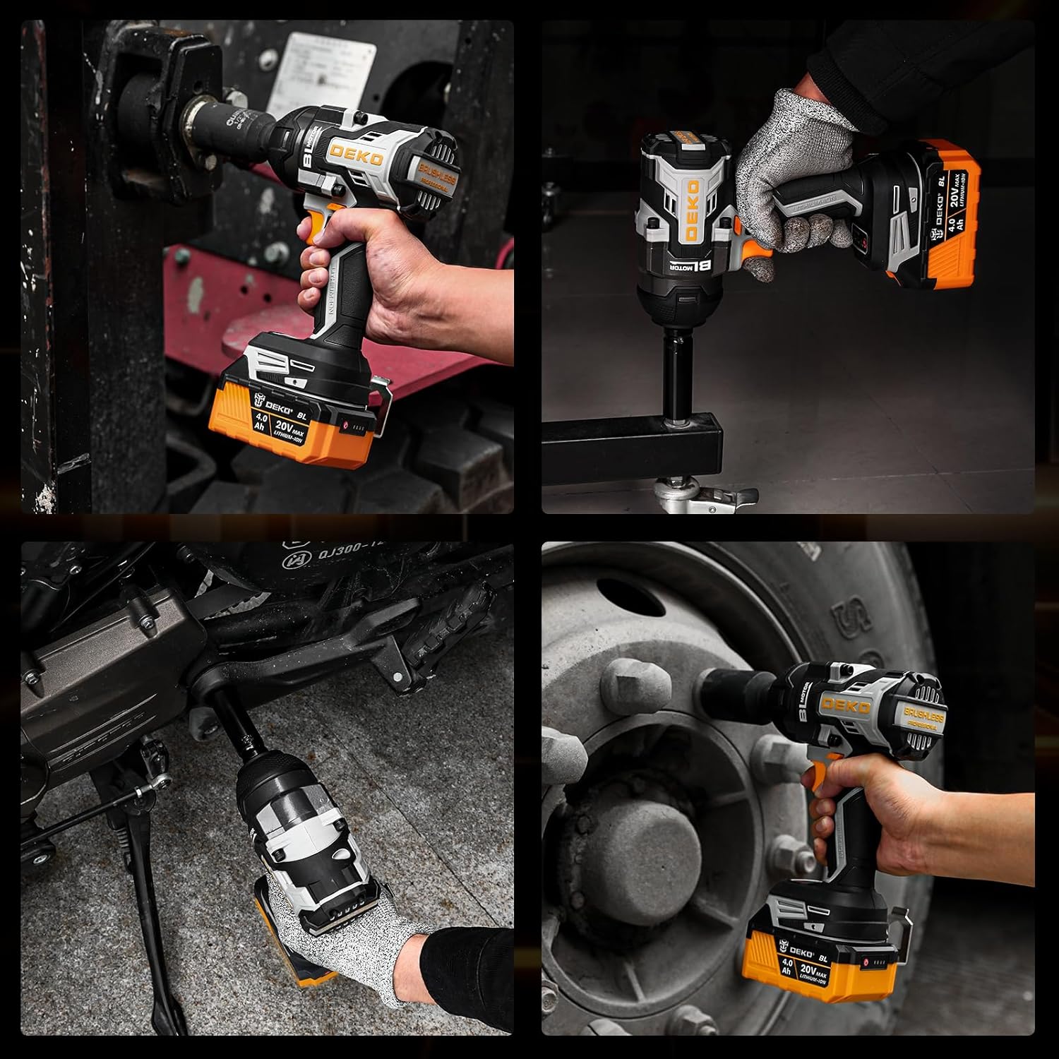 🔧⚡ Cordless High-Power Impact Wrench – 590ft-lbs Torque, Brushless Motor, Heavy-Duty Power Tool! ⚡🔧
