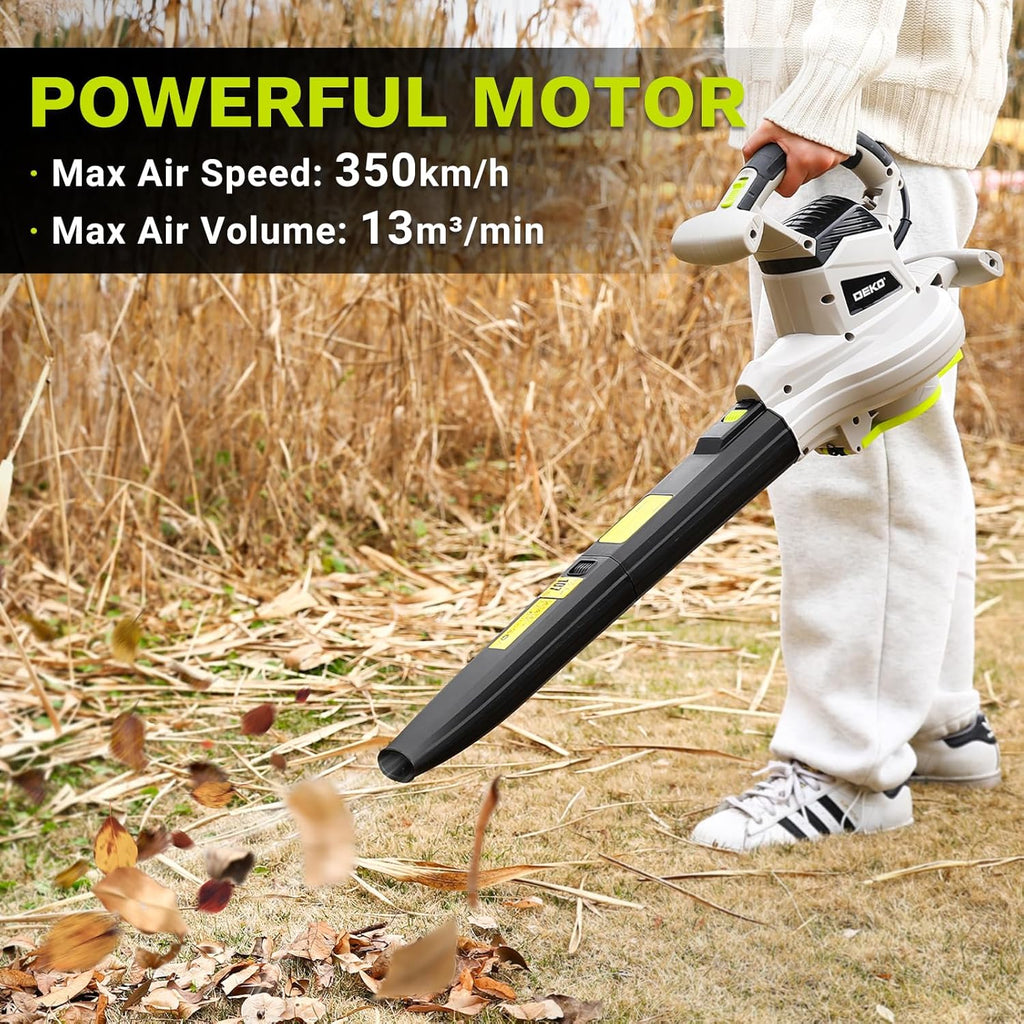 🍂💨 Powerful 3-in-1 Electric Leaf Blower, Vacuum & Mulcher – Keep Your Yard Clean Effortlessly! 💨🍂
