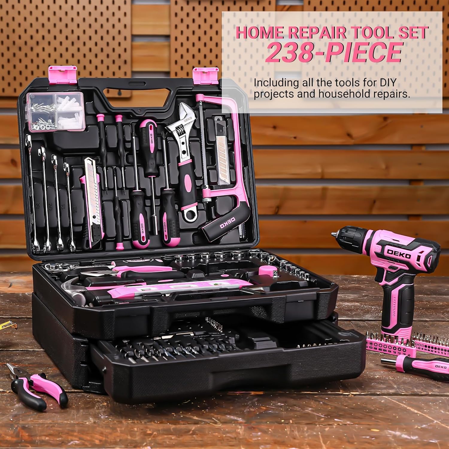 🛠️🔋 Ultimate Cordless Mechanic Tool Set – Organizer Toolbox Included! 🔧✨