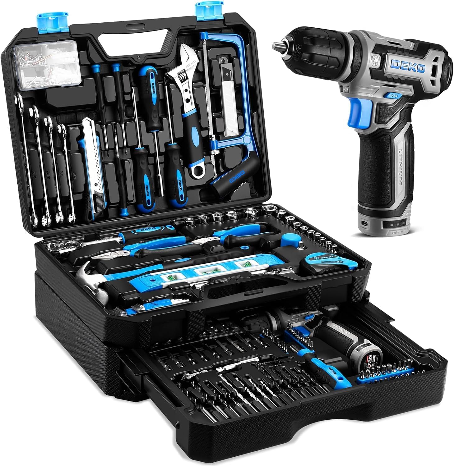 🛠️🔋 Ultimate Cordless Mechanic Tool Set – Organizer Toolbox Included! 🔧✨